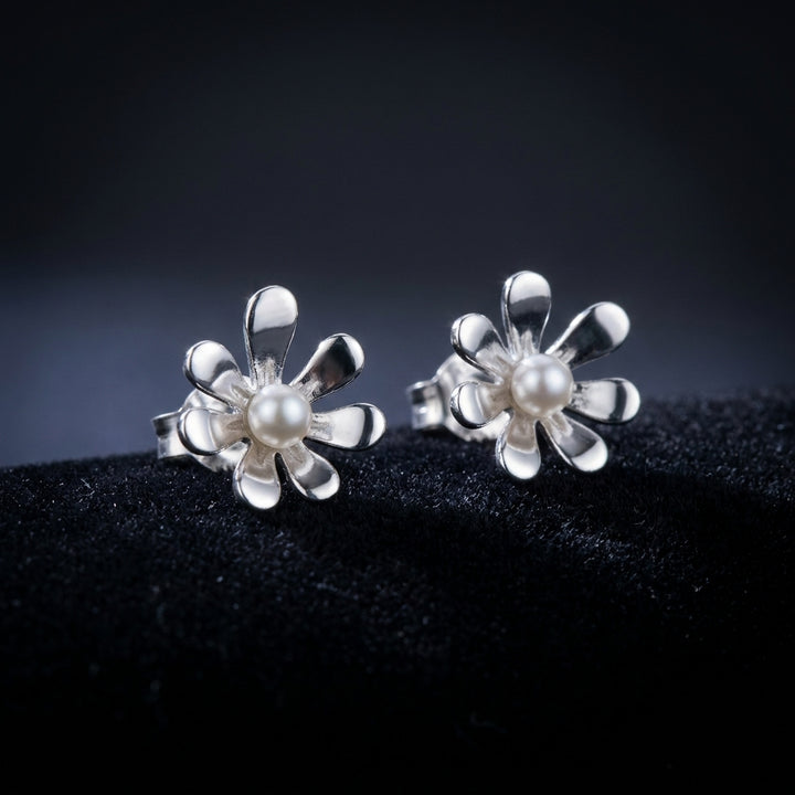 Pearl Flower Earrings