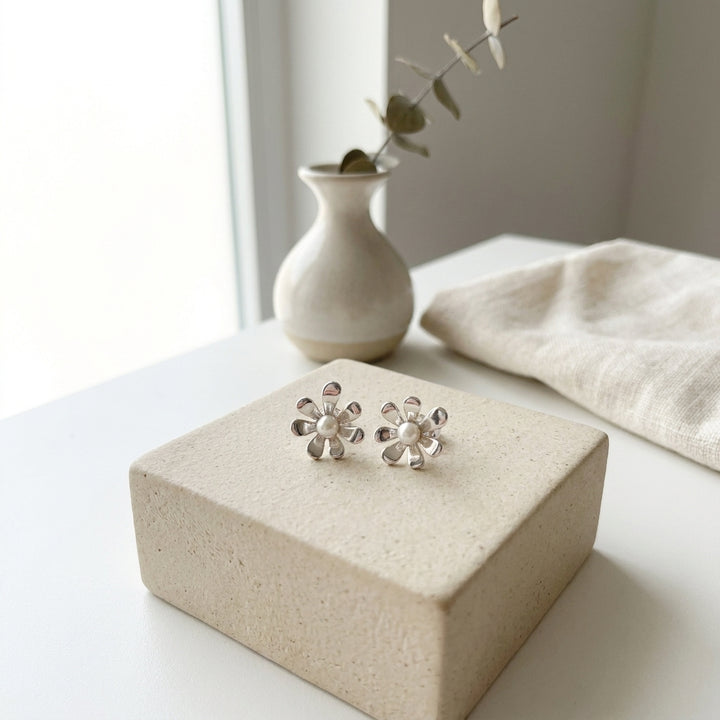 Pearl Flower Earrings